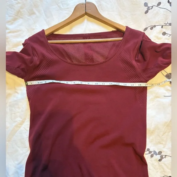 Lululemon Athletica Reveal Long Sleeve Top - Deep Rouge - Picture 6 of 7